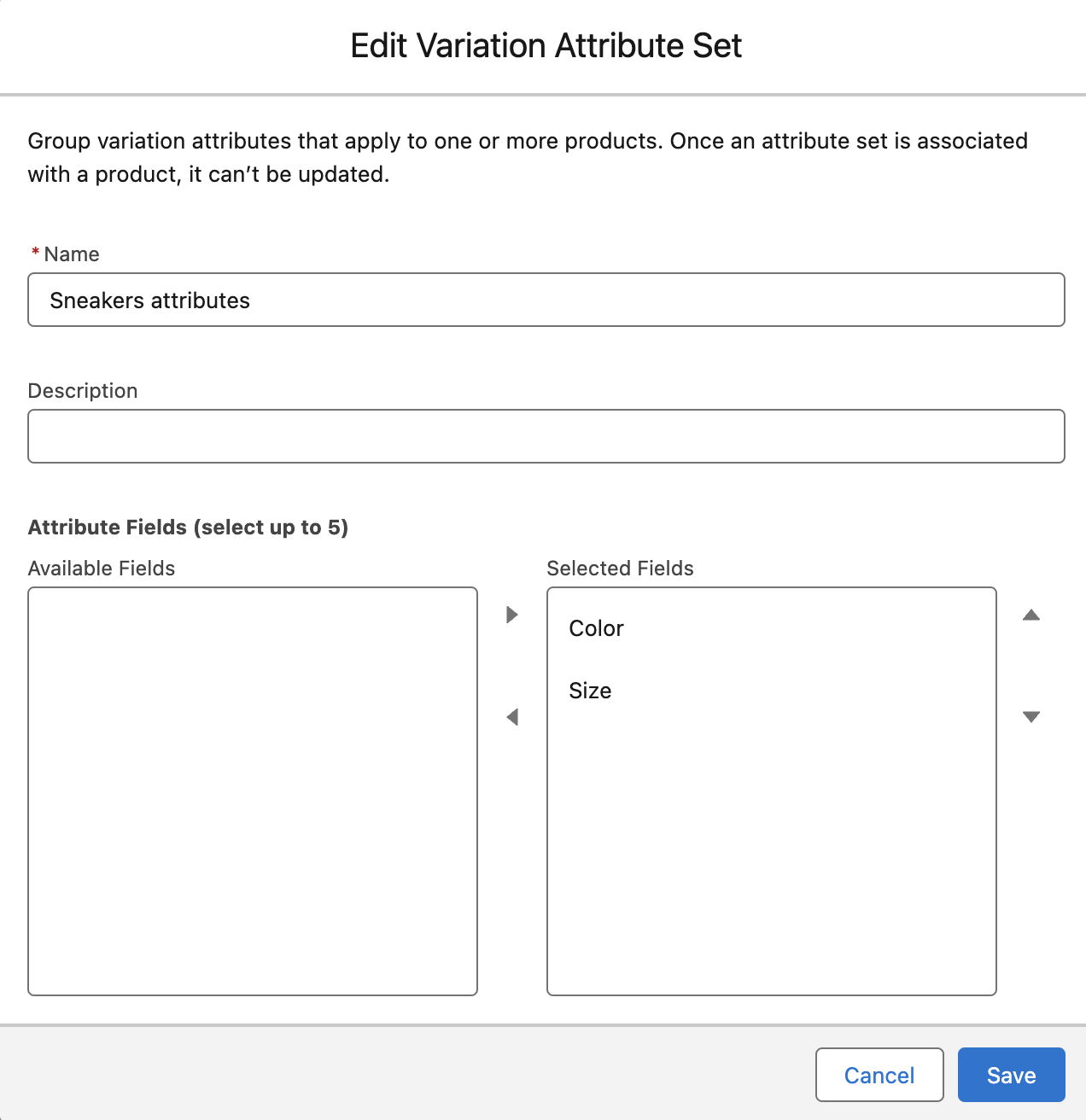 Commerce Cloud Variation Attribute Set Creation 